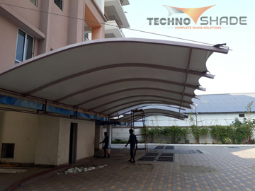 car parking tensile shade