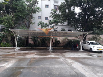 car parking tensile shade
