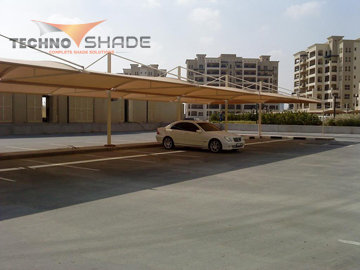 car parking tensile shade